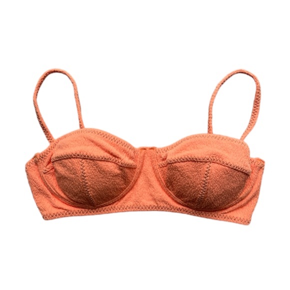 VIX PAULA HERMANNY Orange Corsage Bikini Top - Picture 2 of 6